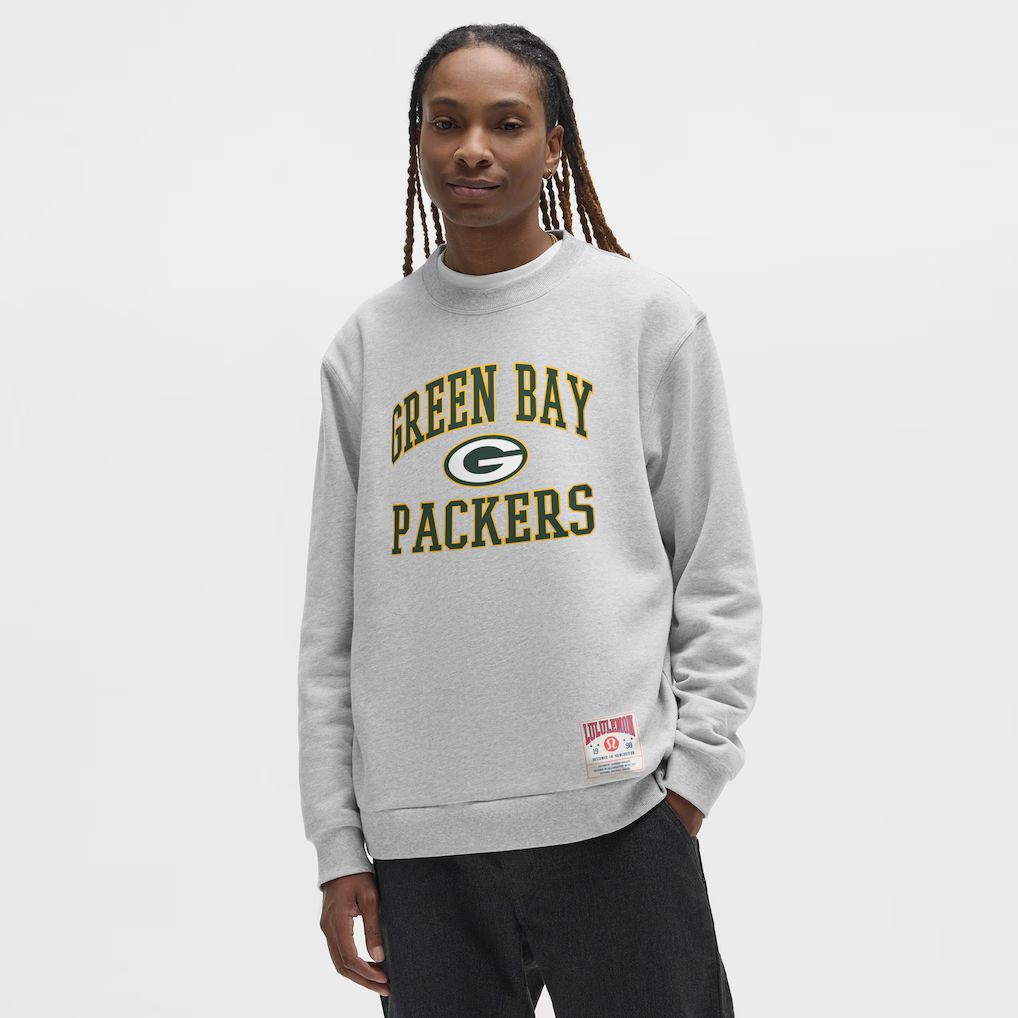 Men 2026 NFLGreen Bay Packers grey round-neck sweatshirt style 01